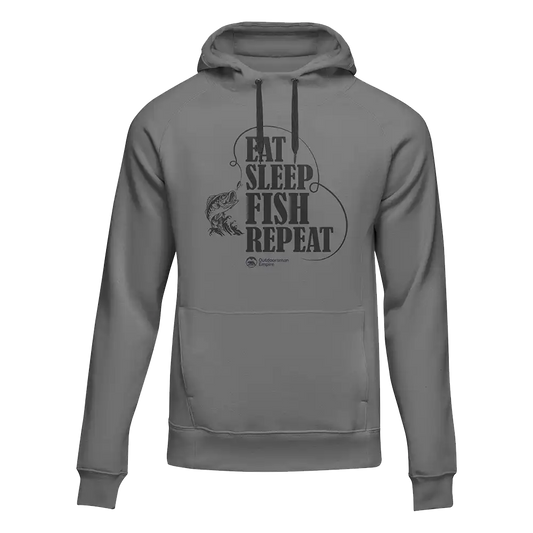 Eat Sleep Fish Repeat Pullover Hoodie