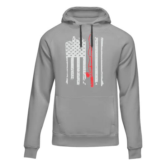 Fishing Rod American Flag Unisex Hoodie - Gibbs'N Sons
