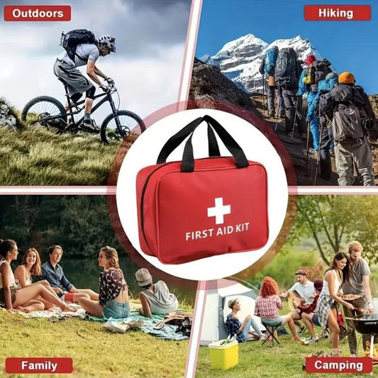 173pcs Large First Aid Kit: Portable Bag For Outdoor Hunting, Hiking, Camping And More - Including Emergency Supplies! - Gibbs'N Sons