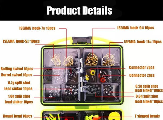 184 pcs Outdoor Fishing Accessories Box Set - Gibbs'N Sons