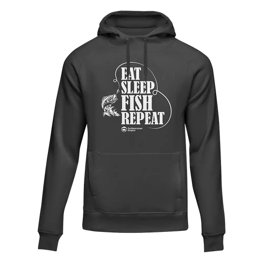 Eat Sleep Fish Repeat Pullover Hoodie