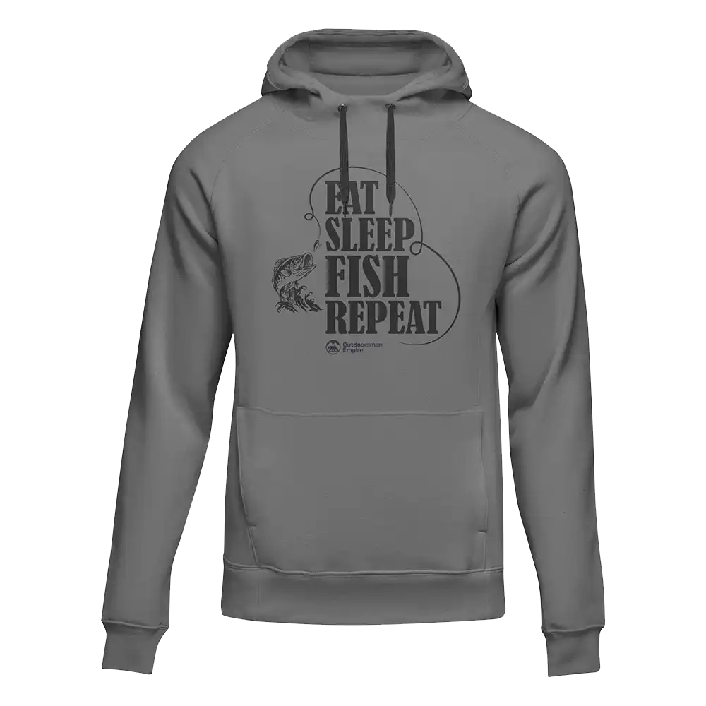 Eat Sleep Fish Repeat Pullover Hoodie
