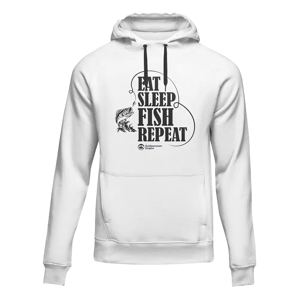 Eat Sleep Fish Repeat Pullover Hoodie