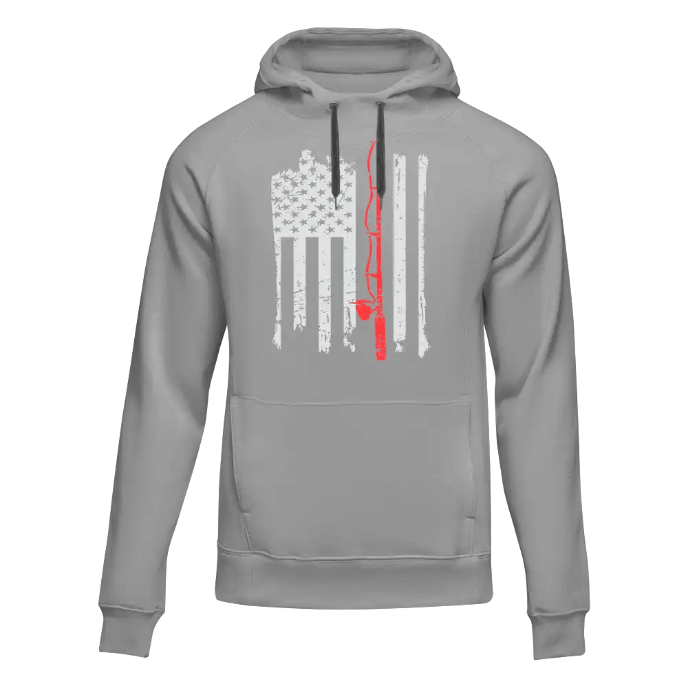 Fishing Rod American Flag Unisex Hoodie - Gibbs'N Sons