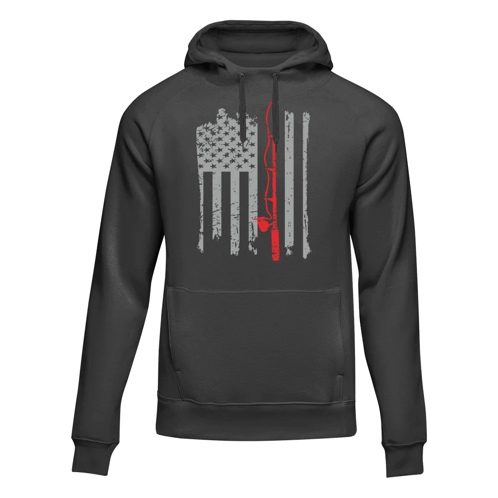 Fishing Rod American Flag Unisex Hoodie - Gibbs'N Sons