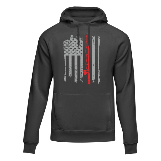 Fishing Rod American Flag Unisex Hoodie - Gibbs'N Sons
