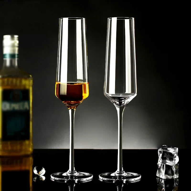 Classic Lead-Free Crystal Champagne Glasses Goblet Bubble Cocktail Dessert Glase Wine Glass Creative European Household Oblique