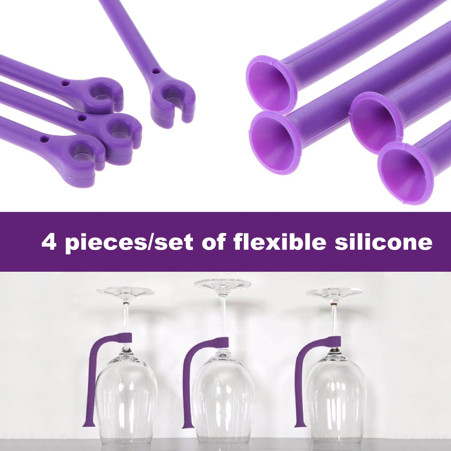 Flexible Silicone Stemware Saver for Wine