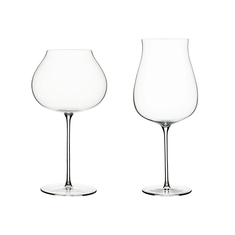 Super Thin Crystal Burgundy Goblet with Dark White Wine Glass Sommelier. An Exclusive Tasting Wine Glass.