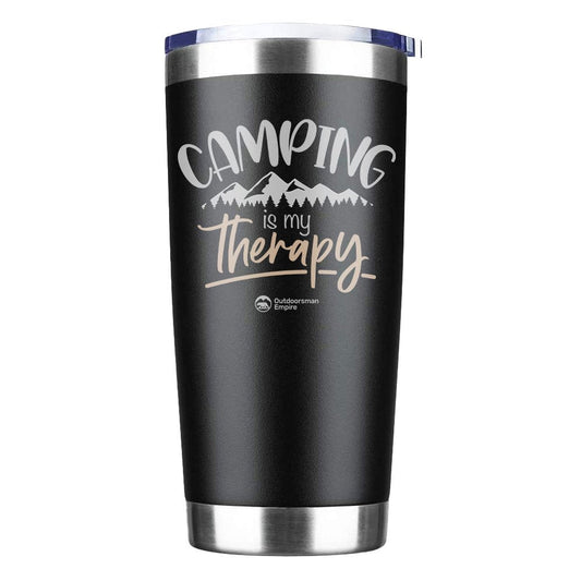 Camping Is My Therapy 20oz Insulated Vacuum Sealed Tumbler - Gibbs'N Sons
